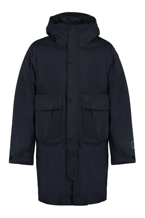 Technical fabric parka with internal removable down jacket-0